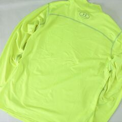 【No.32】UNDER ARMOUR 裏地トリコット ハイネック長袖インナーシャツ XLサイズの画像