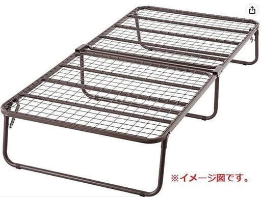 5/31【未開封品】ぼん家具 折り畳みベッド BSN035075 ブラウン パイプ TG-693 シングル