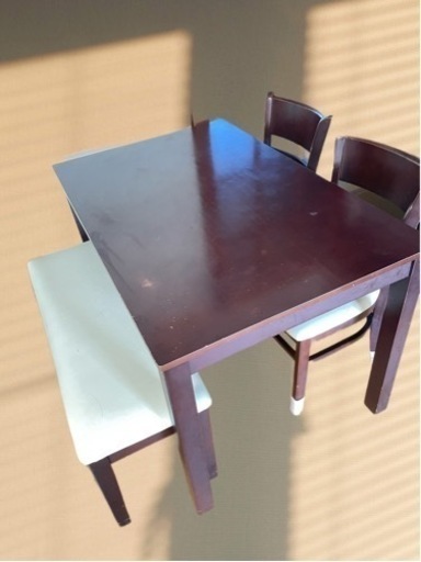 ダイニングテーブル4点セット 115×76