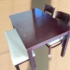 ダイニングテーブル4点セット 115×76の画像