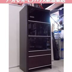 フラップ式 収納棚 幅60×高さ133cm 武富家具 ベリーナ ...