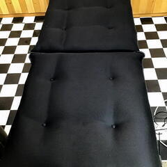 （未使用・保管品）折りたたみベッド　950×2010×200　シングルサイズ　キャスター付き　ブラックの画像