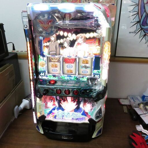 パチスロ実機 蒼穹のファフナー 不用機 ドアキー・設定キー付 スロット機│江別市のリサイクルショップドロップ