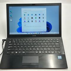 送料無料 保証付 高速SSD 13.3型 ノートパソコン SONY VJPB11C11N 中古美品 第6世代 Core i5 8GB 無線 Bluetooth Webカメラ Windows11 Office