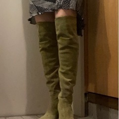 ロングブーツ　ニーハイブーツ　スウェードの画像