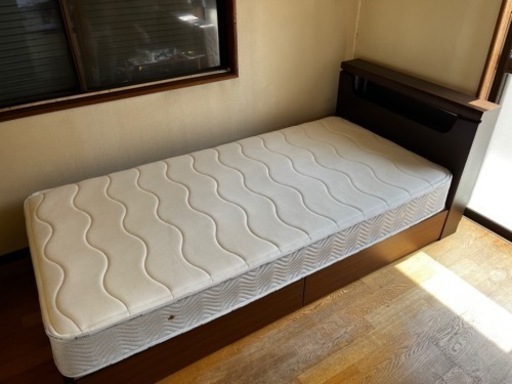 Granz グランツ 引き出し付きベッド マットレス付 シングルサイズ