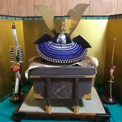 兜　縁起物　五月人形　子供の日　伝統工芸士作　昭和レトロ　出世陣羽織の画像