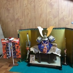 兜　縁起物　五月人形　子供の日　伝統工芸士作　昭和レトロ　出世陣羽織