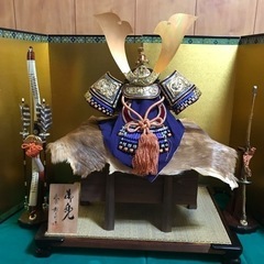 兜　縁起物　五月人形　子供の日　伝統工芸士作　昭和レトロ　出世陣羽織の画像