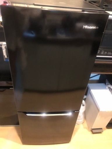 【中古】ハイセンス　冷凍冷蔵庫　HR-D15CB ブラック　2018年製