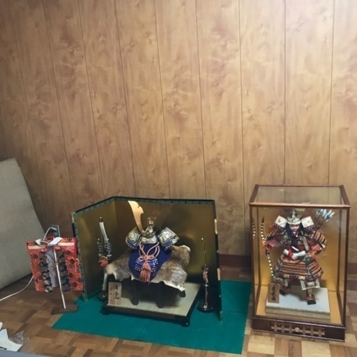 兜　立武者　縁起物　五月人形　子供の日　伝統工芸士作　昭和レトロ　出世陣羽織