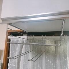 吊り戸棚バスケット　ステンレス　美品の画像