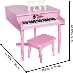 トイピアノ　ベンチ付きお子様向け pink 30鍵盤の画像