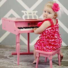 トイピアノ　ベンチ付きお子様向け pink 30鍵盤の画像