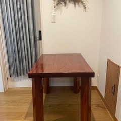 欅ケヤキ1枚板無垢材ダイニングテーブル　天板厚50㎜の画像