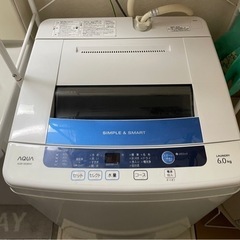 AQUA AQWーS60B(W) 6KG