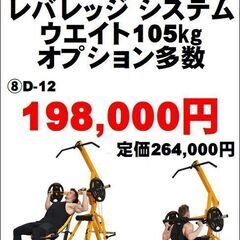 【商談中】 パワーテック レバレッジ システム ウエイト105㎏ バーベルバー等 オプション多数【引取限定・現状渡し】モノマニアスポーツ