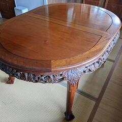 8人掛け 伸縮式 ダイニングテーブル＋チェアセット