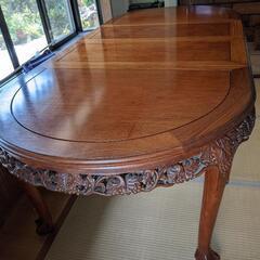 8人掛け 伸縮式 ダイニングテーブル＋チェアセットの画像