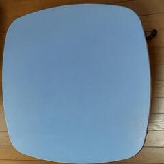 四角・ブルー・脚折テーブル・ネコアシ★あげます★取りに来てくれる方限定