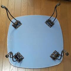 四角・ブルー・脚折テーブル・ネコアシ★あげます★取りに来てくれる方限定の画像