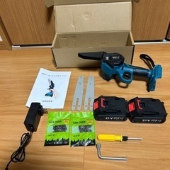 ミニ電動チェーンソー 充電式 6インチ 小型 21V