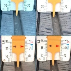 ㉙215/60R16 中古冬用タイヤ4本とゴムバルブ付き