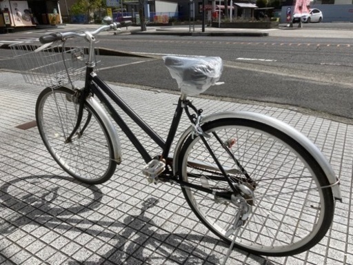 【26インチ自転車】変速なし　カゴ、サドル、ベル、鍵新品❗️スペアキーあり　若林自転車　膳所店　SALE中❗️