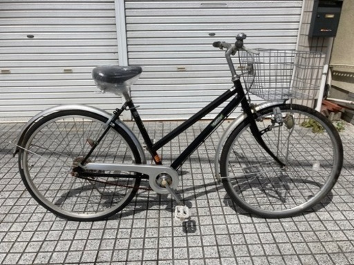 【26インチ自転車】変速なし　カゴ、サドル、ベル、鍵新品❗️スペアキーあり　若林自転車　膳所店　SALE中❗️