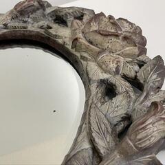 壁掛け鏡★ミラー　アンティーク調　ヴィンテージ　レトロ　昭和の画像