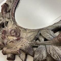 壁掛け鏡★ミラー　アンティーク調　ヴィンテージ　レトロ　昭和の画像