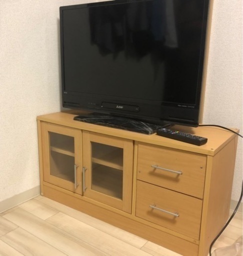 【至急⭐︎引き取り限定】三菱REAL 32インチ テレビ台付き