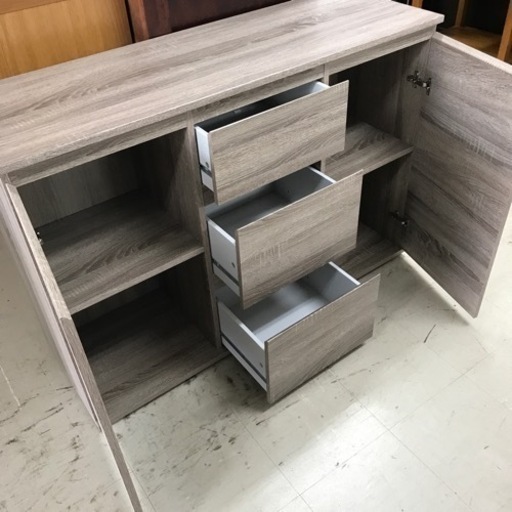 N2304-444 3段両横開きチェスト 美品