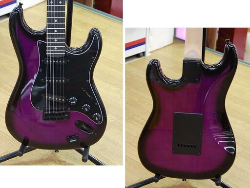 美品 SELDER ストラトタイプ エレキギター パープル SELDER エレキギター ストラトタイプ パープルサンバースト ST