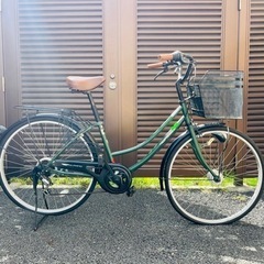 自転車　26インチ　シマノ製6段変速　LEDオートライト