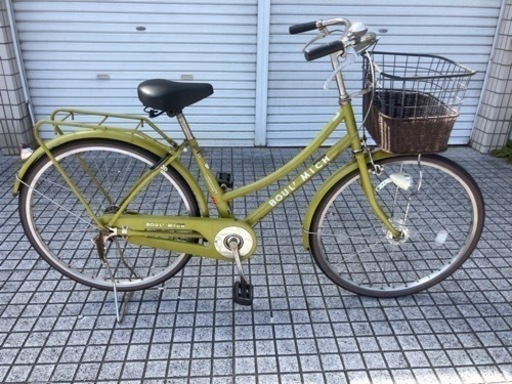 【26インチ自転車】変速なし　LEDオートライト付　サドル、鍵新品❗️スペアキーあり　若林自転車　唐崎店　SALE中❗️