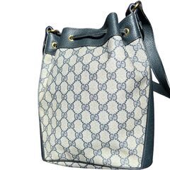 グッチ GGスプリーム 巾着 ショルダーバック PVC GUCCI オールドグッチ 巾着ショルダーバッグ GGスプリーム PVCレザー