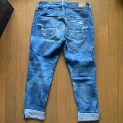 アメリカンイーグル★ダメージジーンズ デニム ストレッチ TOMGIRLの画像