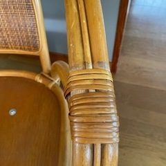籐椅子　回転式　クッションなしの画像
