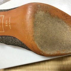 LANVIN en Blue／ゴールド／パンプス/22.5センチ／美品/の画像