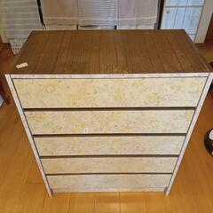 古いタンス(5段)