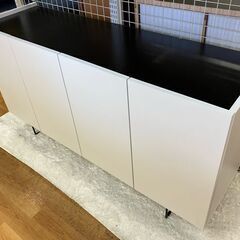 ⑥ リサイクルショップスターズ城西店 大型収納棚 くつ箱 下駄箱 ホワイト ブラック おしゃれの画像