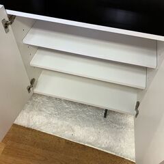 ⑥ リサイクルショップスターズ城西店 大型収納棚 くつ箱 下駄箱 ホワイト ブラック おしゃれの画像