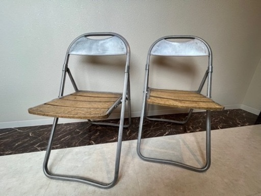 折りたたみ式チェア ビンテージ （2脚）