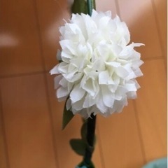⭐︎新品⭐︎花かんむり　ホワイト×ブルー　ヘアアクセサリーの画像
