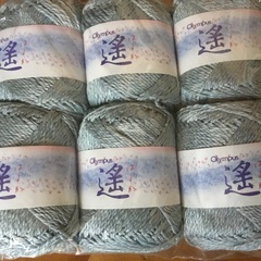 ウールの並太と木綿の毛糸、新品です！の画像