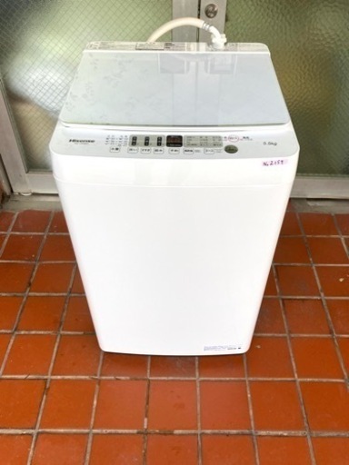 【値下げしました】洗濯機　ハイセンス HW-G55BK1 5.5kg  22年製 no2159