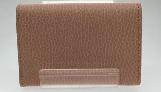 GUCCI◆プチマーモント/カードケース/名刺入れ/レザー/ベージュ