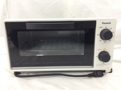 【値下げしました】オーブントースター Peacock  WBT-10 ホワイト 20年製 no1786