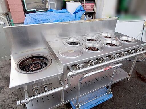 ☆tanico/タニコー☆業務用 7口ガスコンロ +1口 LP用 キッチン 調理器具 厨房 飲食店